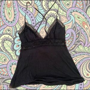 Flattering Victoria's Secret Soft Black Lace Top